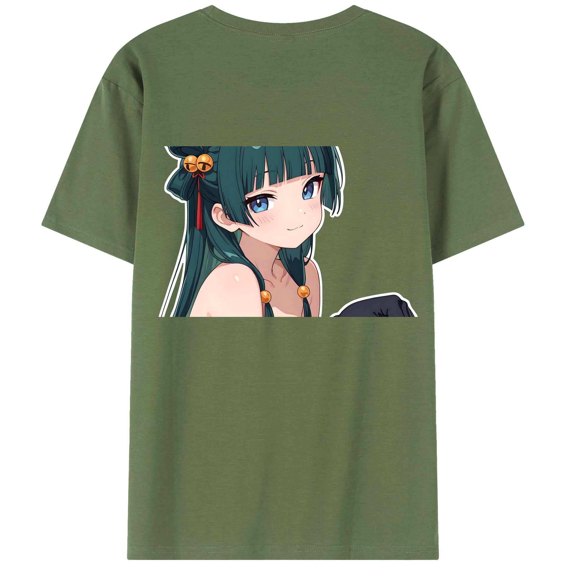 （画像用） 薬屋のひとりごと The Apothecary Diaries 綿100％ メンズ半袖Tシャツ（バックプリント） 通気性